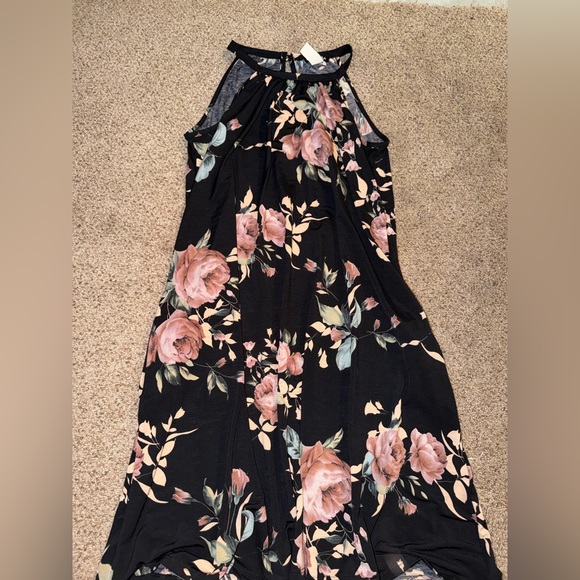 HEIMISH USA Dresses & Skirts - HEIMISH USA Black and Floral Halter Dress